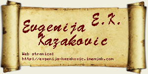 Evgenija Kazaković vizit kartica